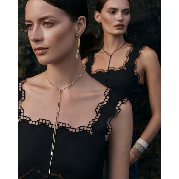 Marie Laure Chamorel ilgas sidabro kaklo papuošalas 